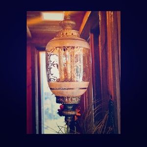 22” vintage Crystal  swag lamp! So shabby chic❤️